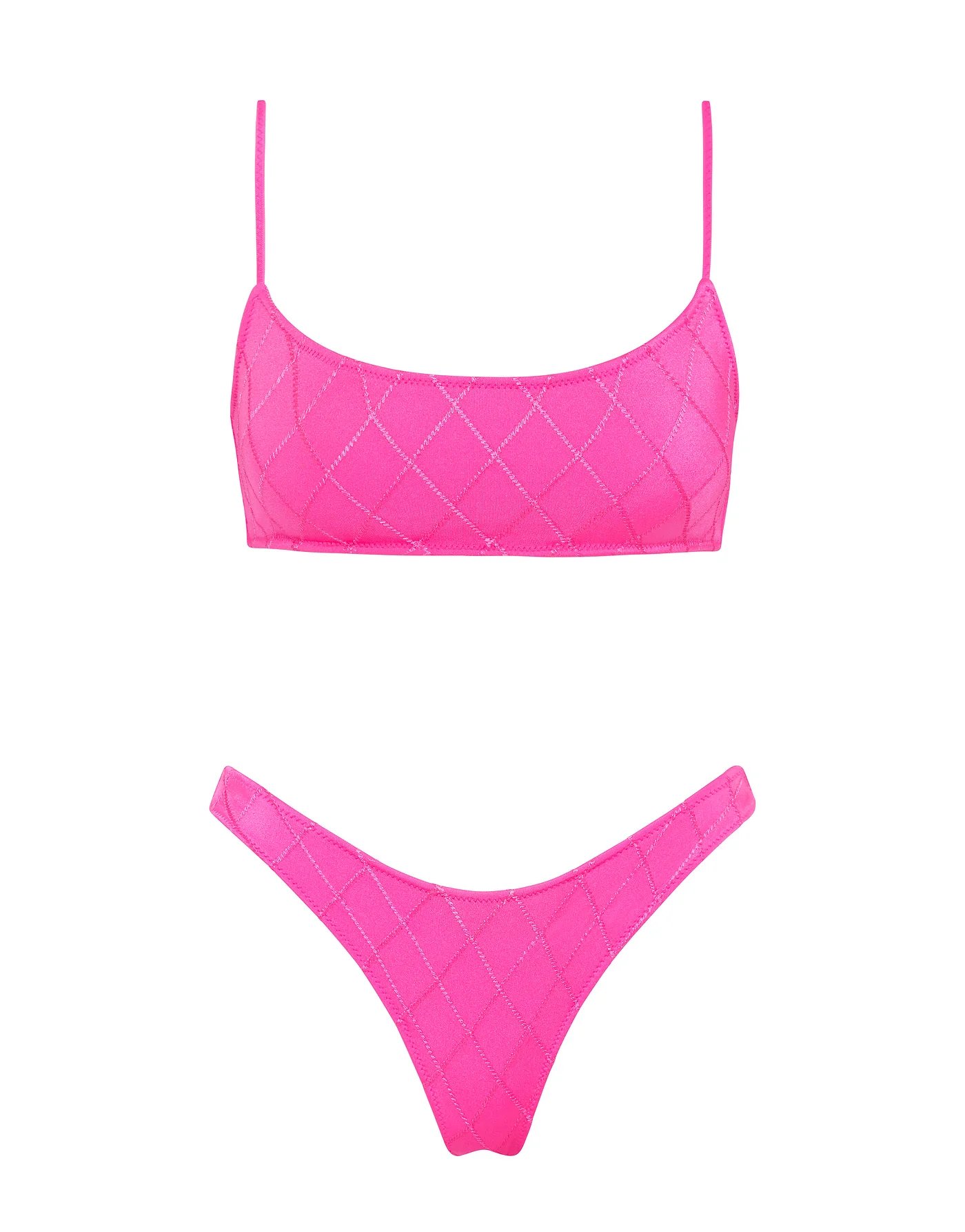 MICA - POMEGRANATE Pink Crop Bikini Set