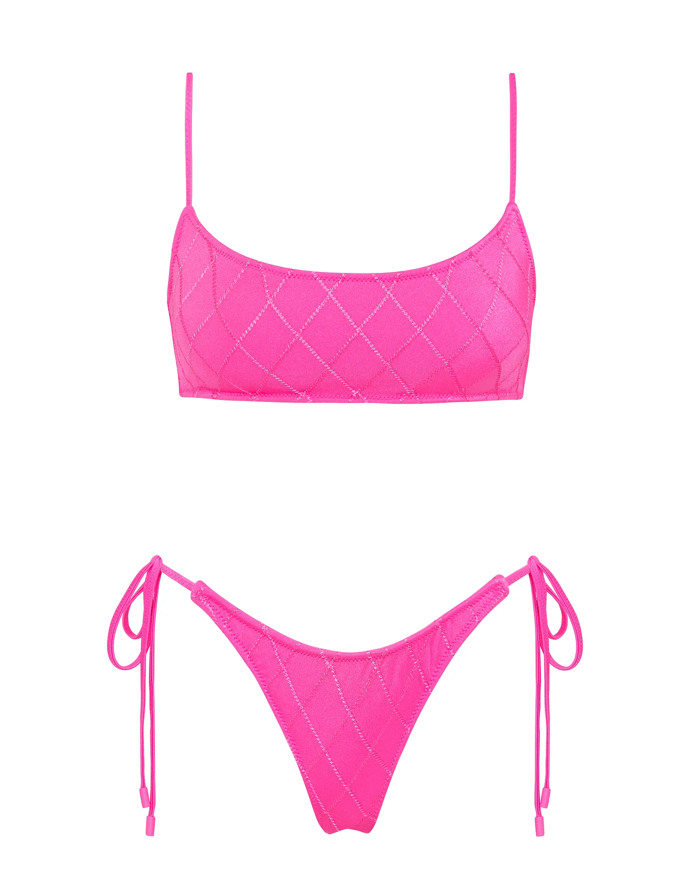 MICA - POMEGRANATE Pink Crop Bikini Set