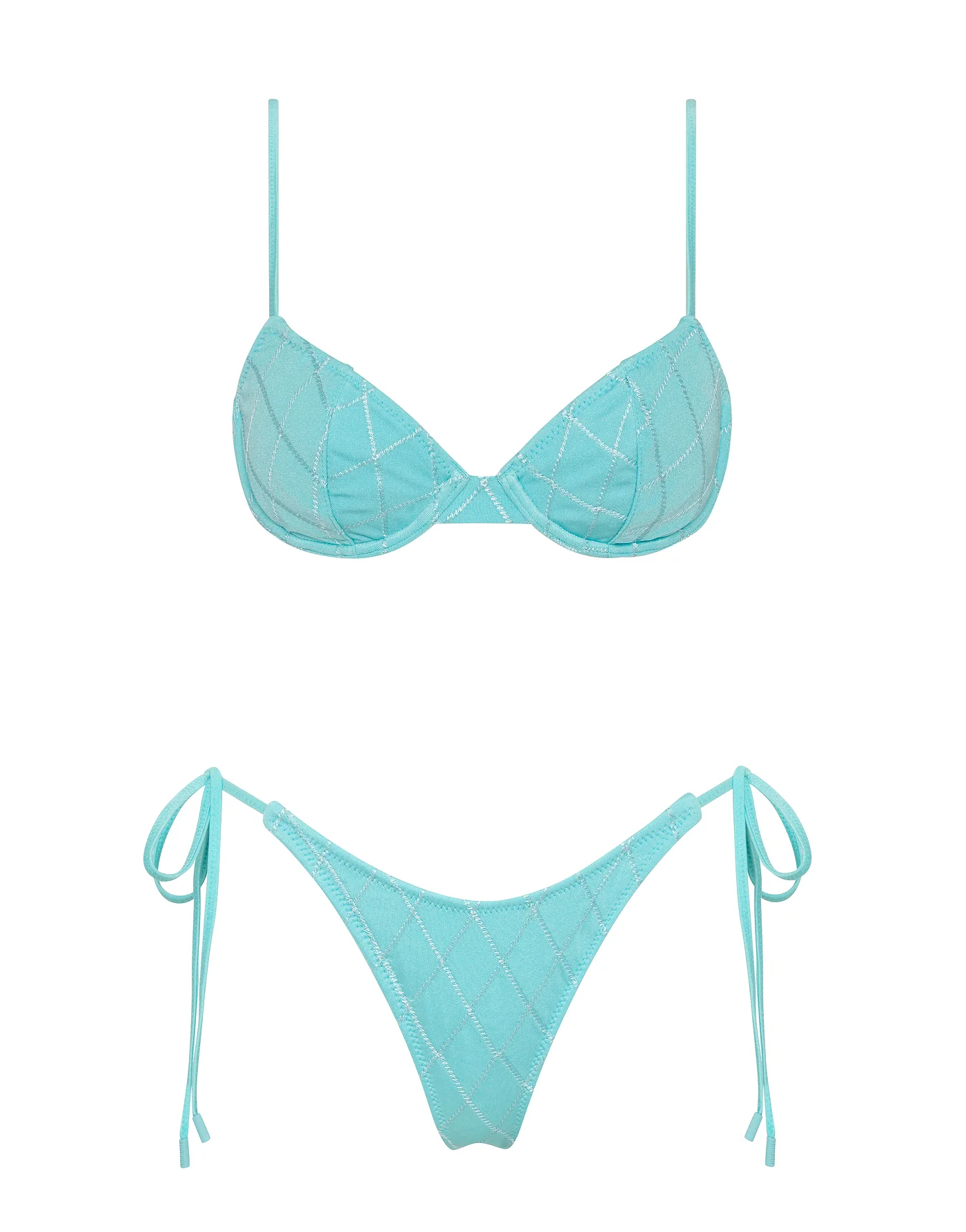 JARA - SKY HIGH Blue Balconette Bikini