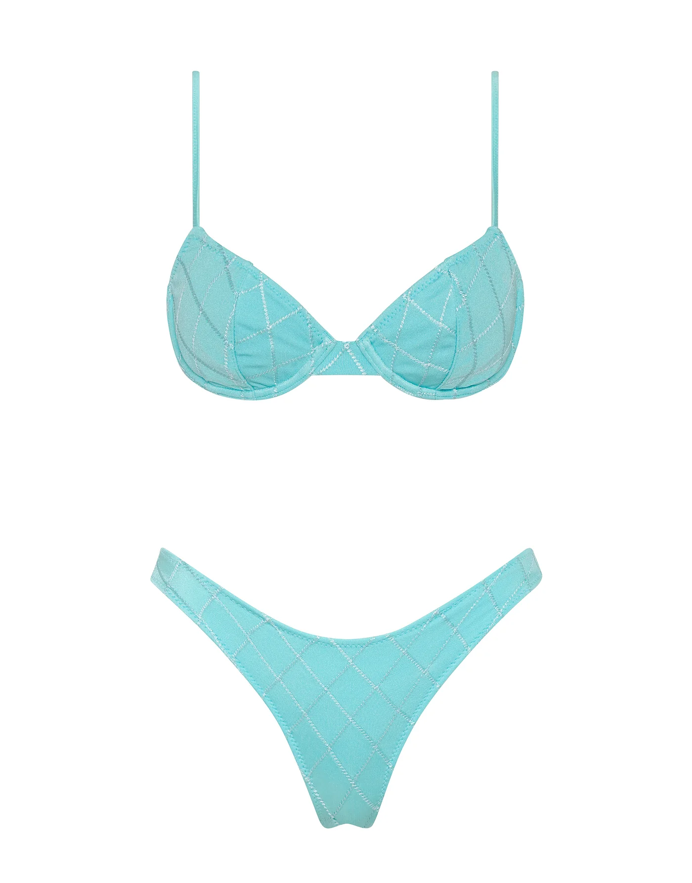 JARA - SKY HIGH Blue Balconette Bikini