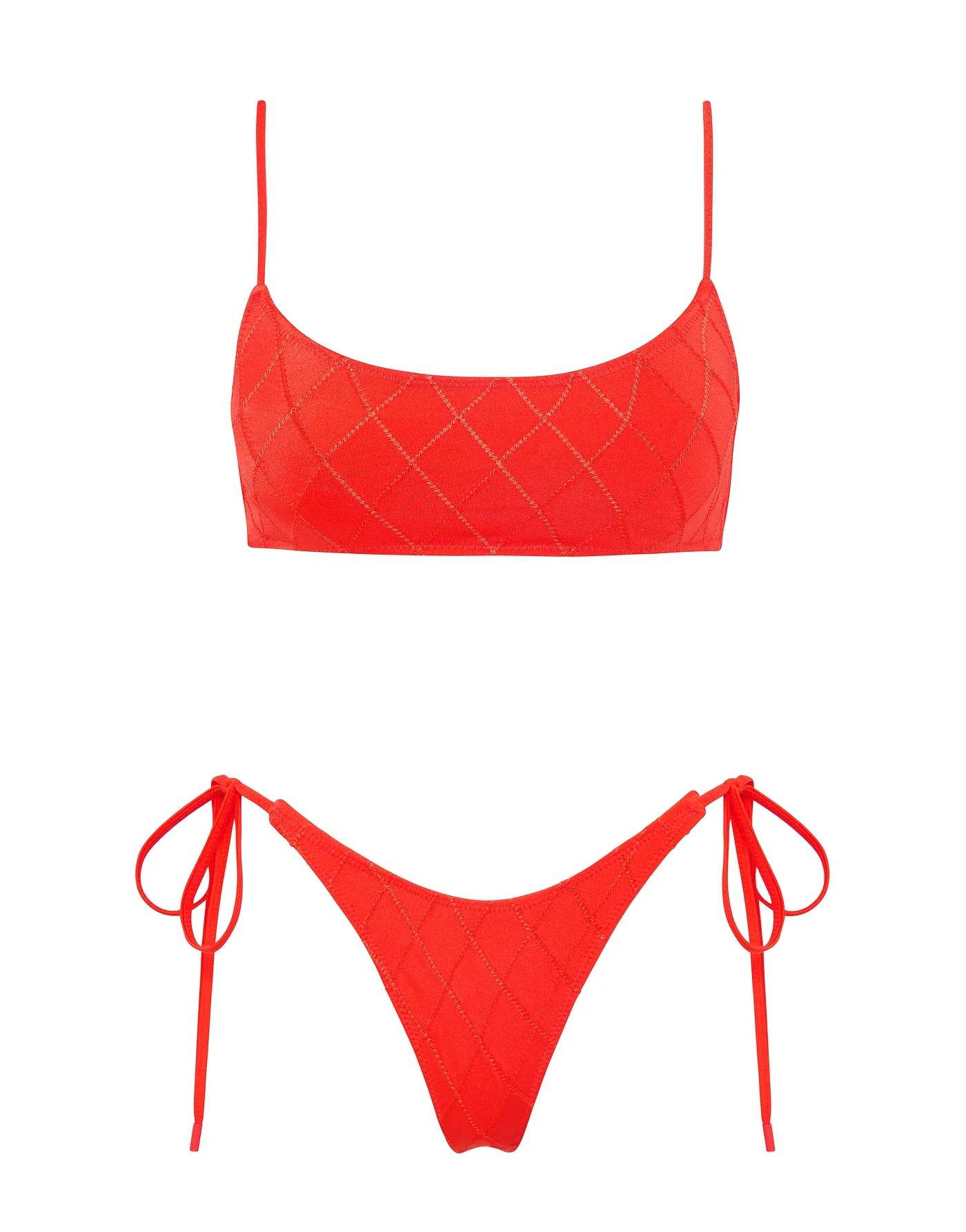 MICA - VISS Red Crop Bikini Set