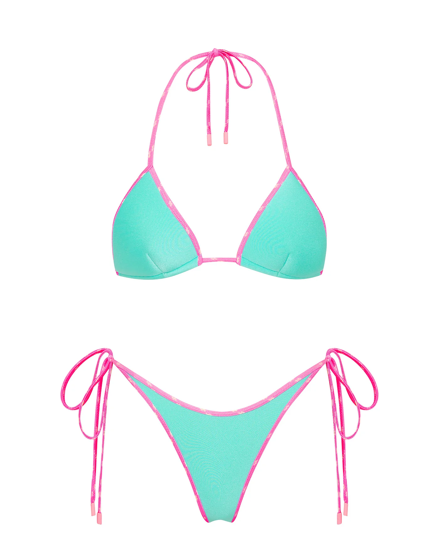 VINCA - TURQUOISE Neoprene Triangle Bikini Set