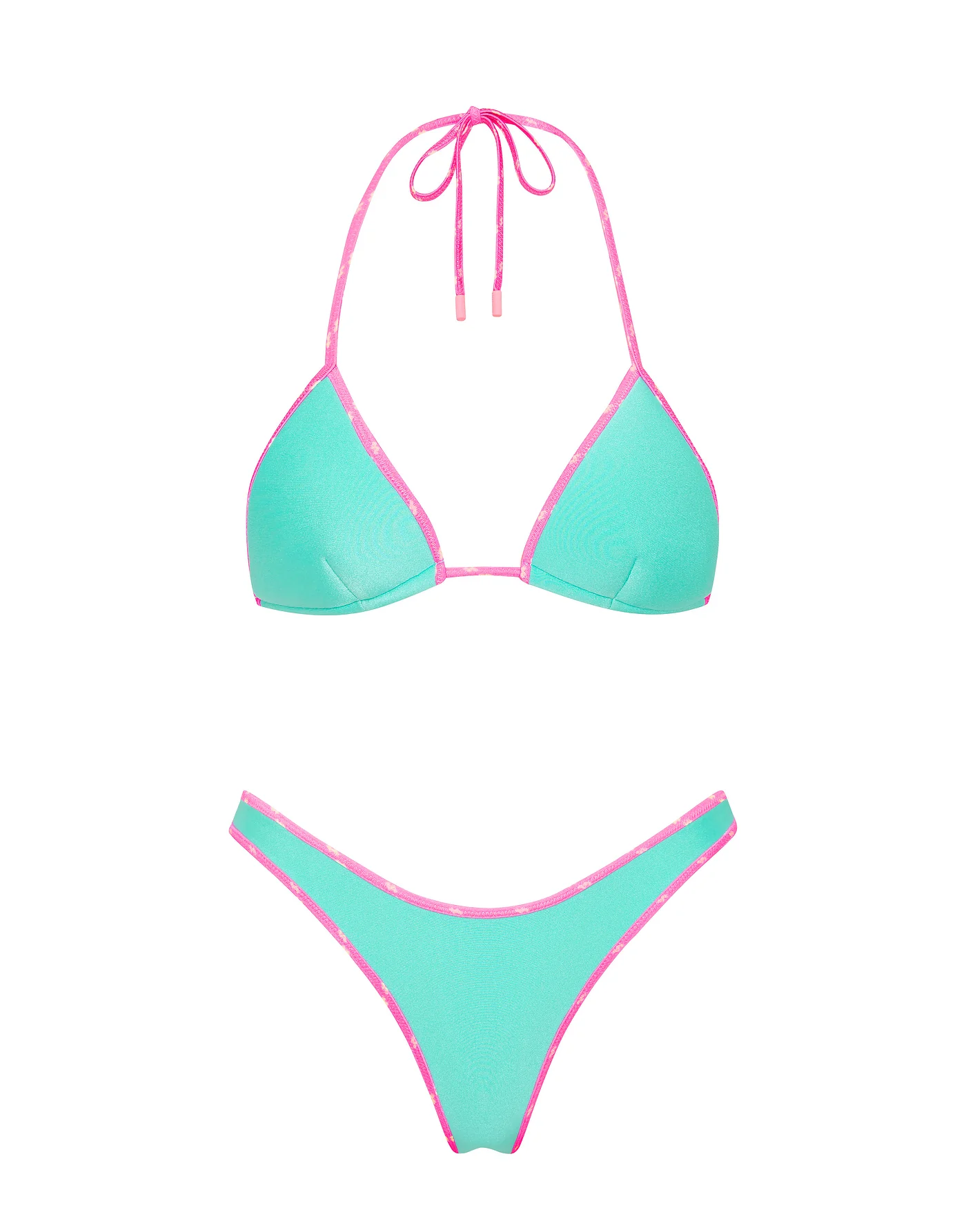 VINCA - TURQUOISE Neoprene Triangle Bikini Set