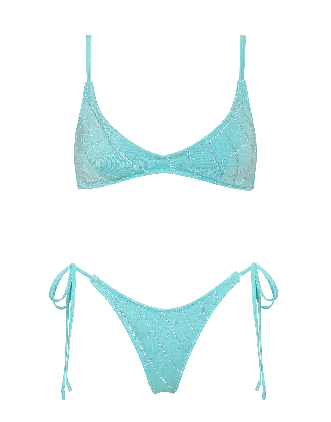 MAIA - SKY HIGH Blue Crop Bikini Set