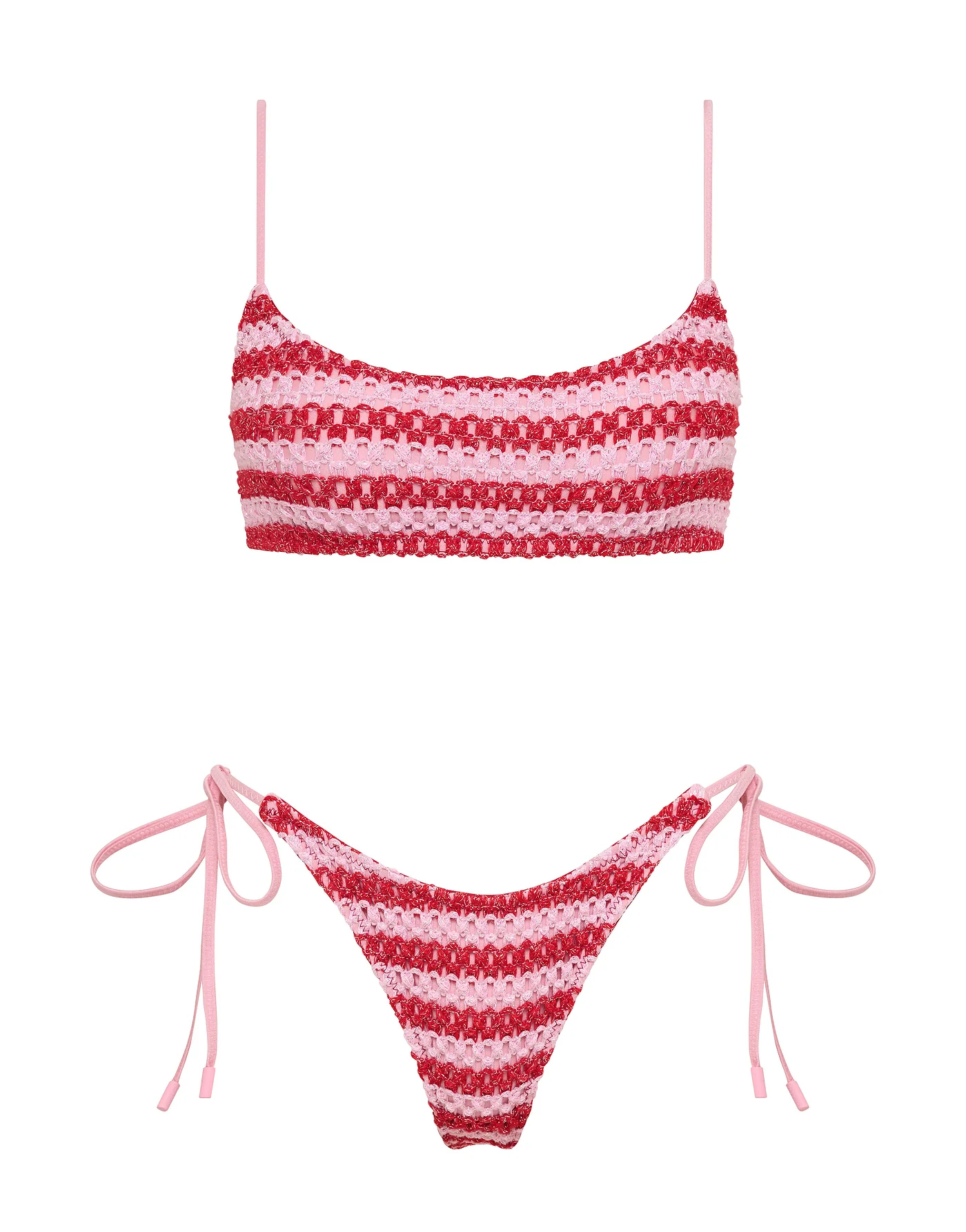 MICA - TANNA Crochet Crop Bikini Set