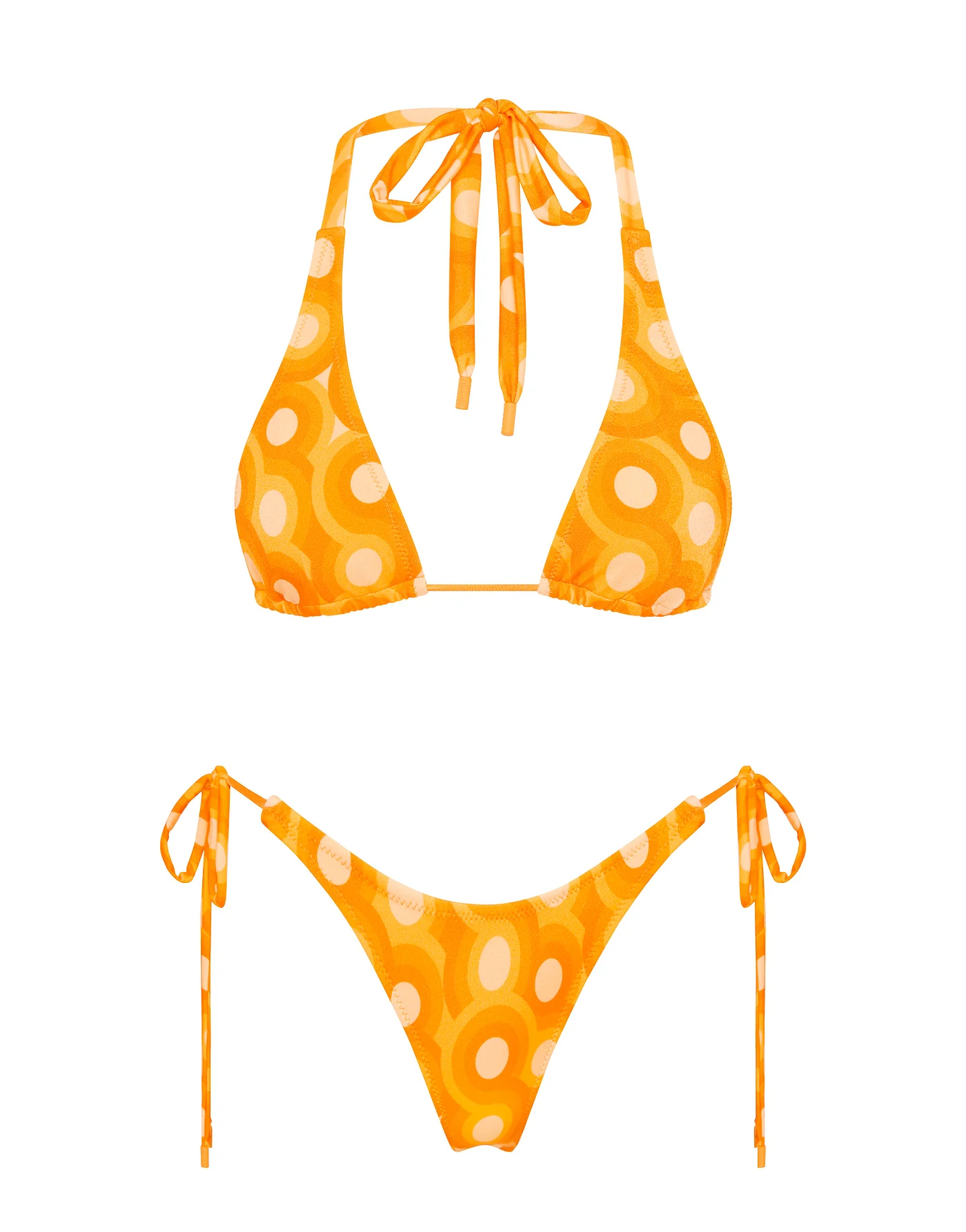 DARA - TANGERINE Triangle Bikini Set