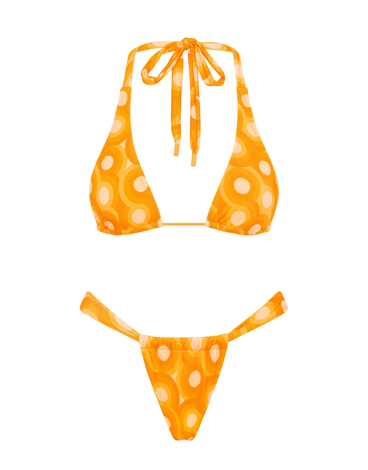 DARA - TANGERINE Triangle Bikini Set