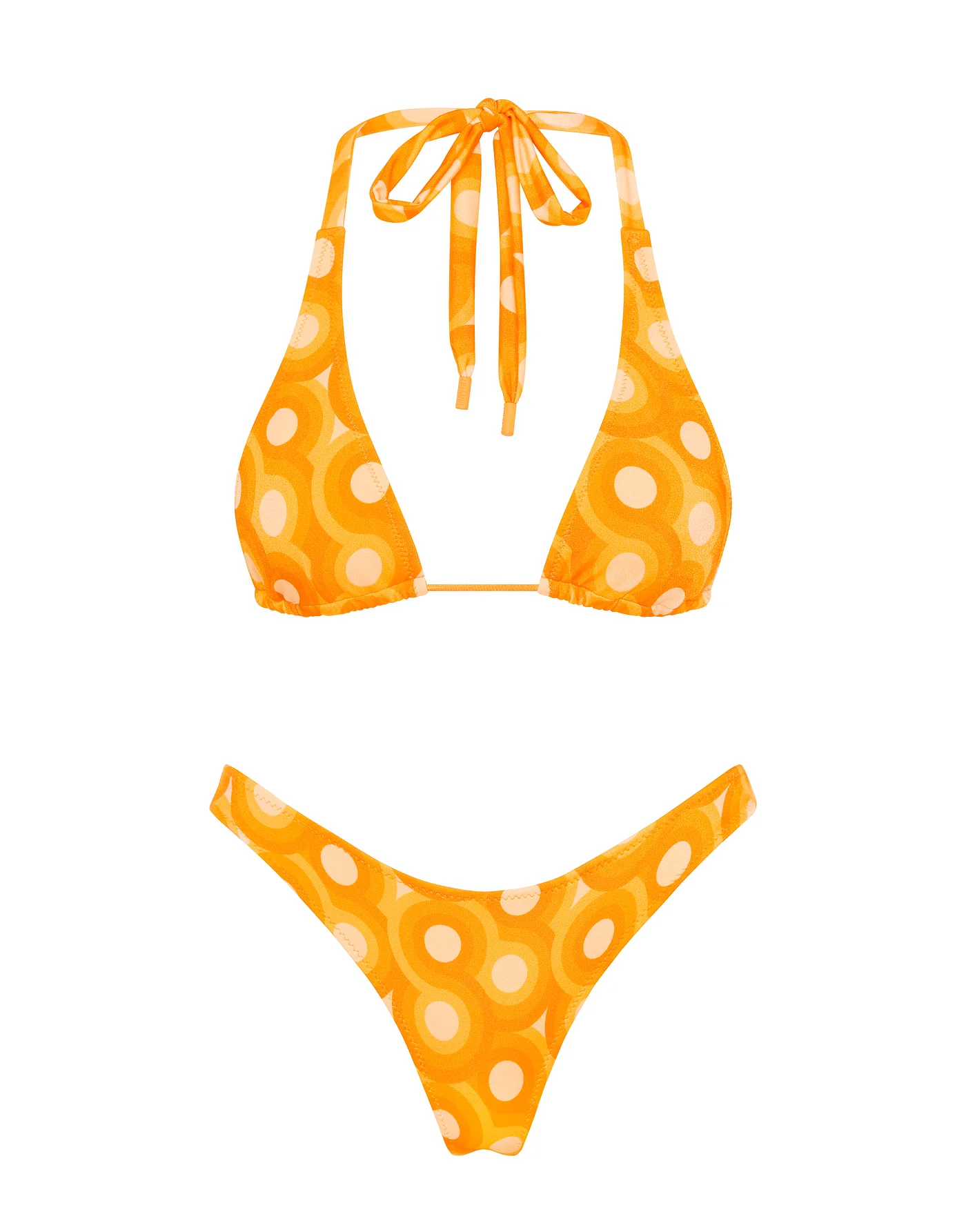 DARA - TANGERINE Triangle Bikini Set
