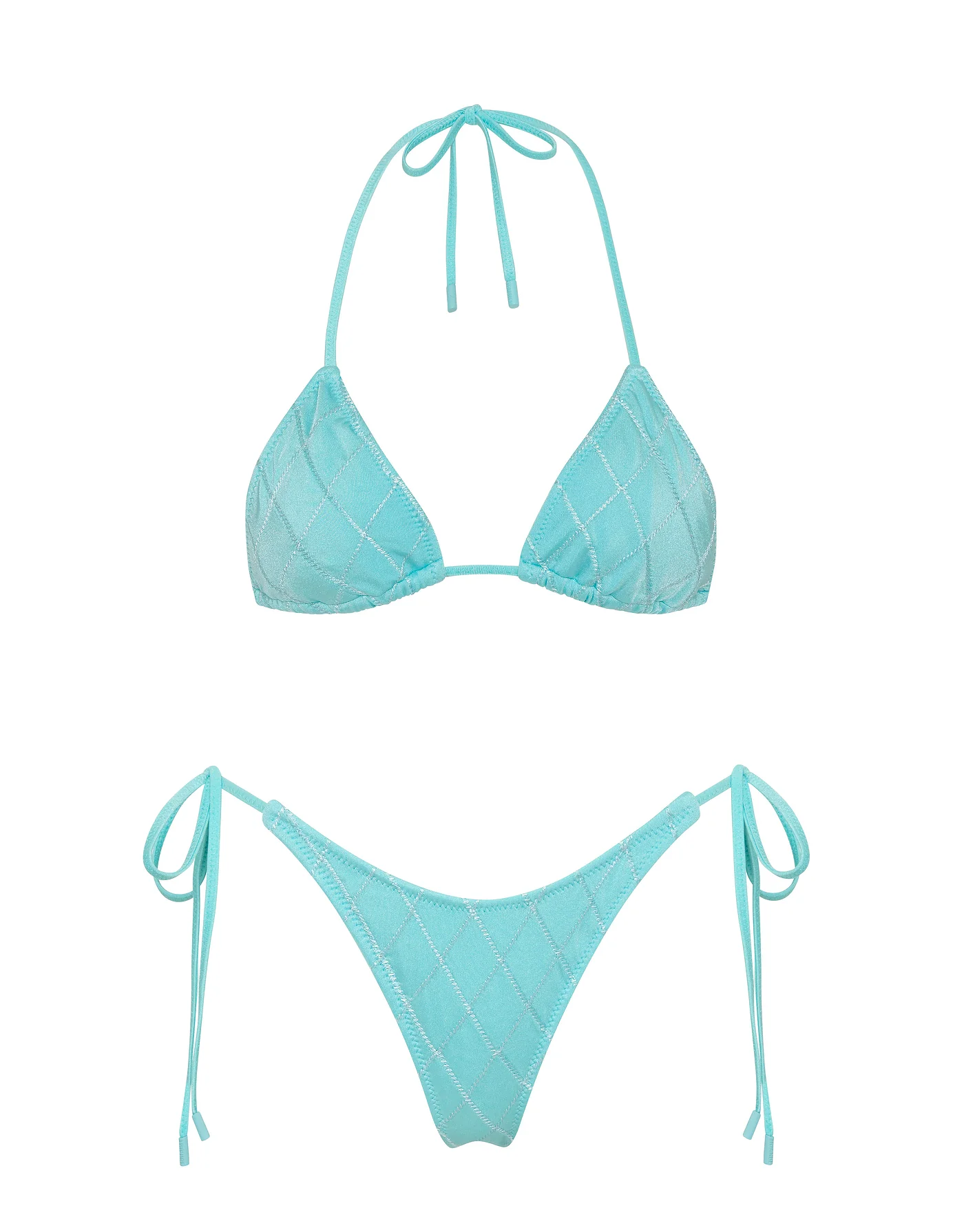 VINCA - SKY HIGH Blue Triangle Bikini Set