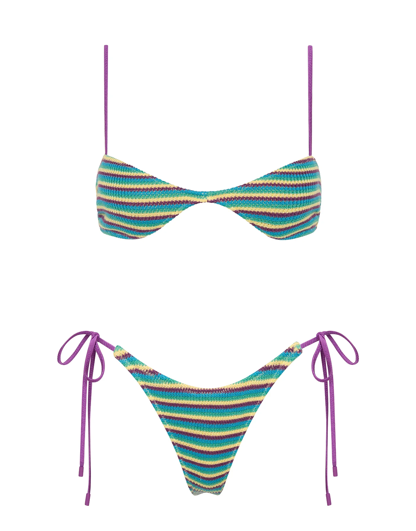 ESTE - ORCHID CROCHET STRIPE Bikini Set