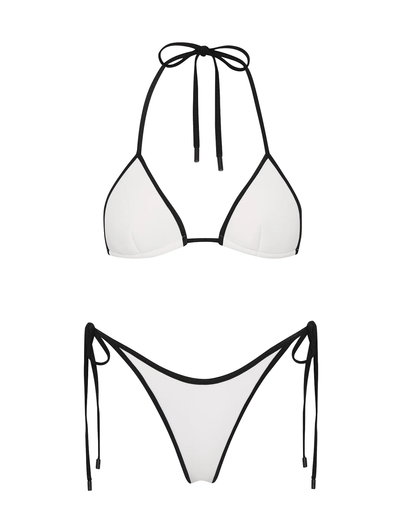 VINCA - PANDA WHITE  Neoprene Triangle Bikini Set