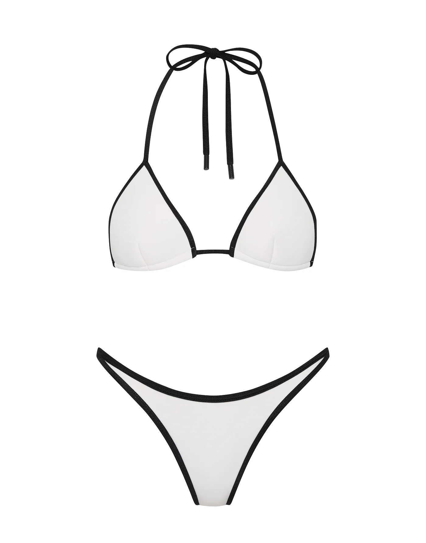 VINCA - PANDA WHITE  Neoprene Triangle Bikini Set