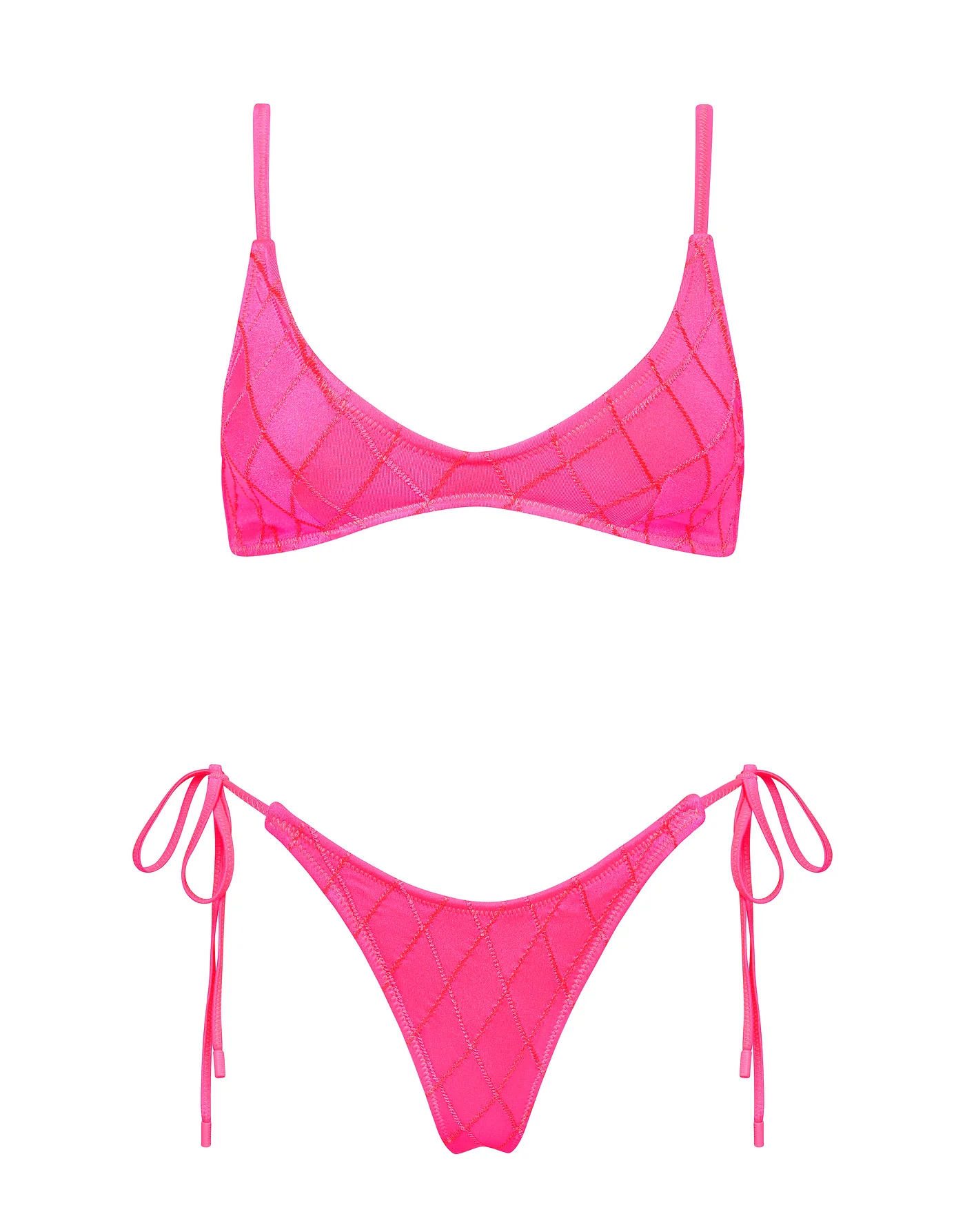 MAIA - MENDE Pink Scoop Bikini Set