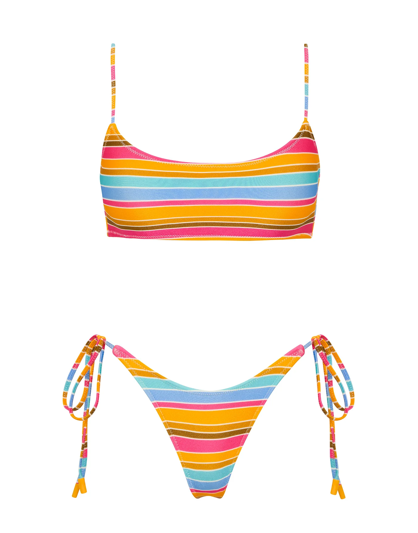 MICA - MELON STRIPE Scoop Bikini Set
