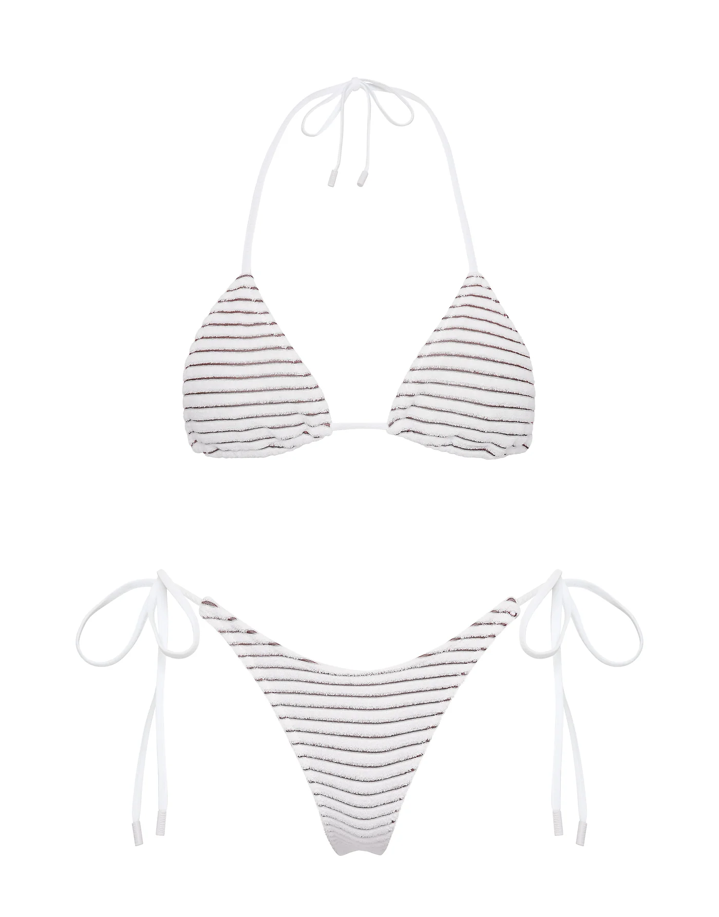 VINCA - LUSAIL White Terry Towelling Triangle Bikini Set