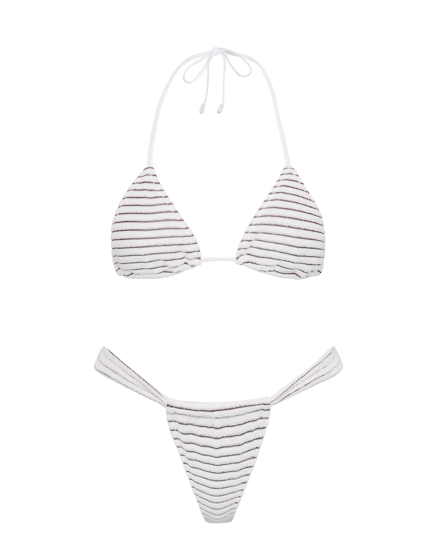 VINCA - LUSAIL White Terry Towelling Triangle Bikini Set