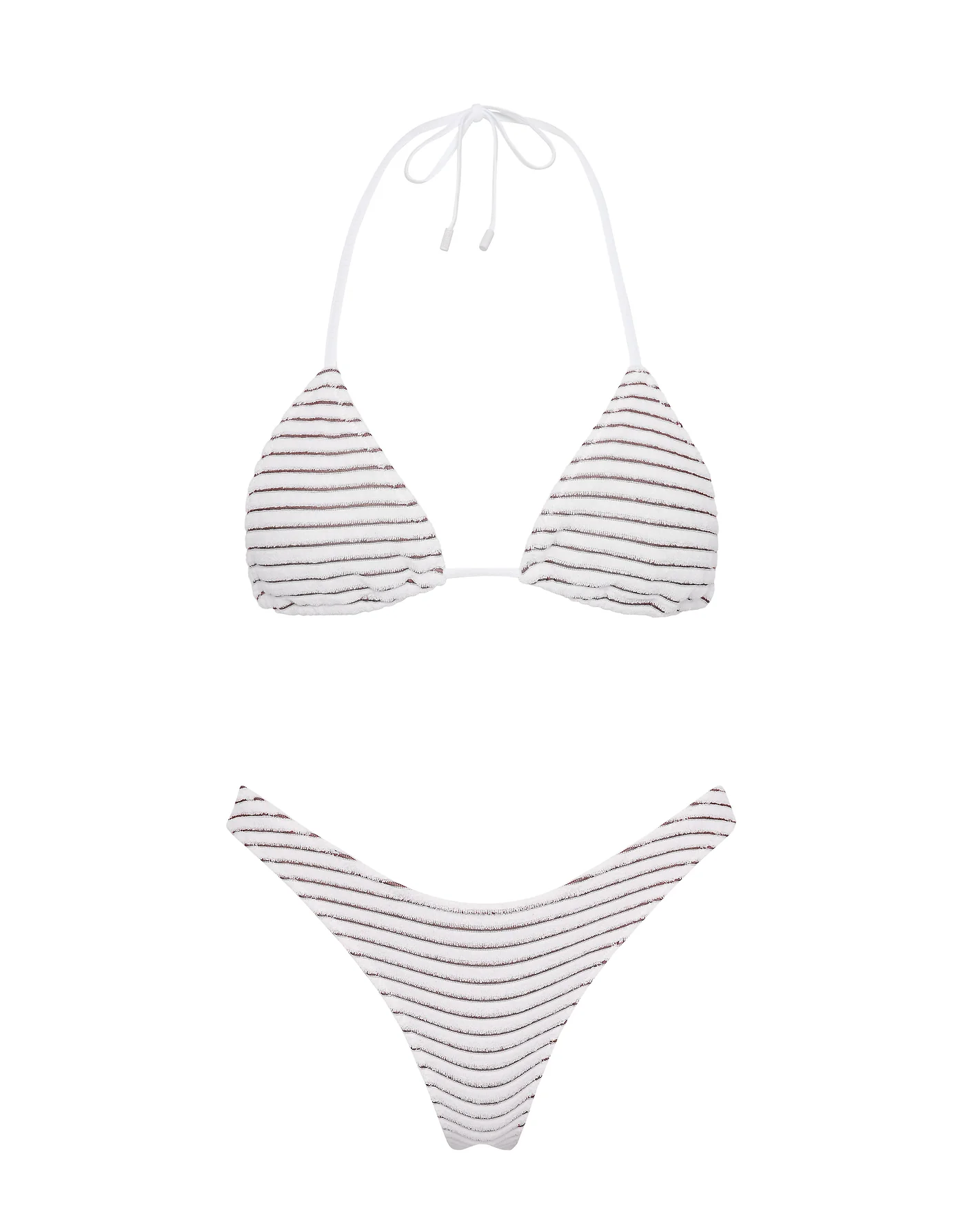 VINCA - LUSAIL White Terry Towelling Triangle Bikini Set