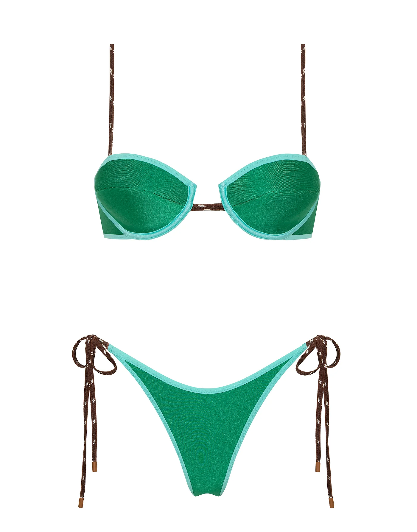 MALA - JADED GREEN Neoprene Balconette Bikini Set