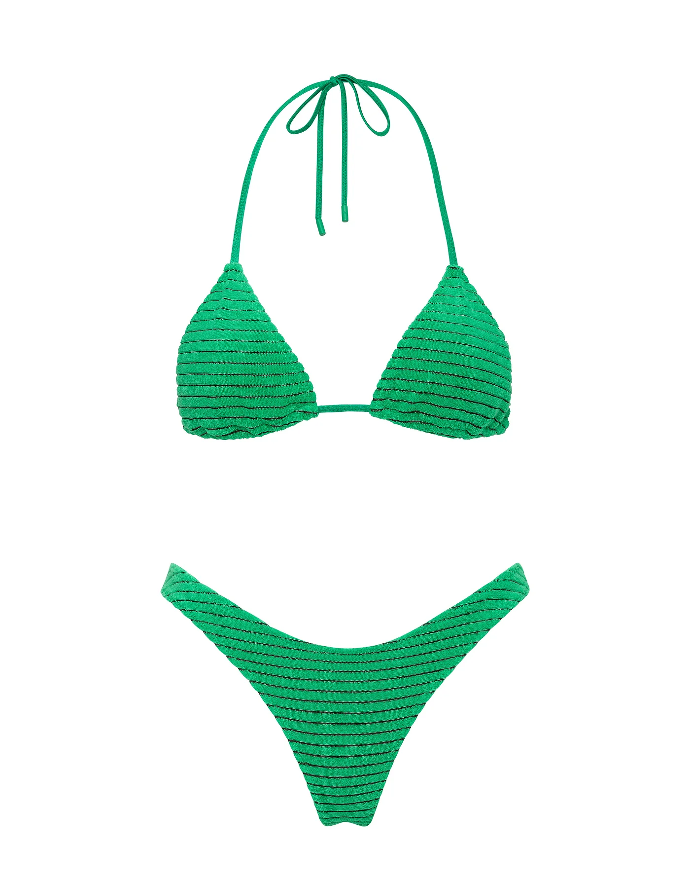 166-vinca-hube-green-terry-towelling-triangle-bikini-set-6.webp VINCA - HUBE Green Terry Towelling Triangle Bikini Set