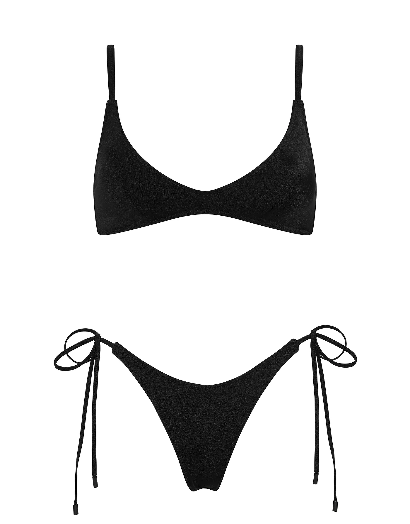 MAIA - EBONY BLACK Scoop Bikini Set