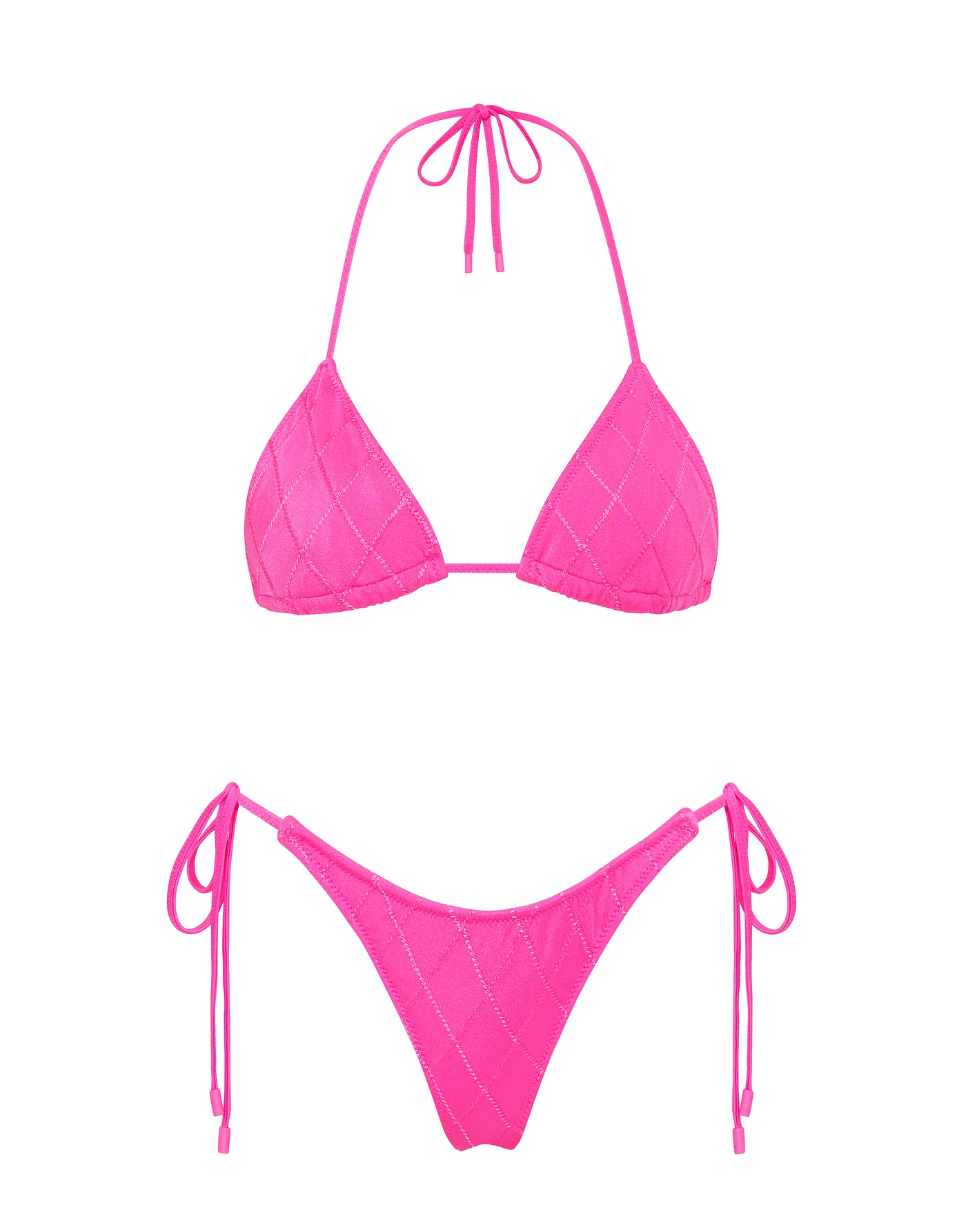 VINCA - POMEGRANATE Pink Triangle Bikini Set