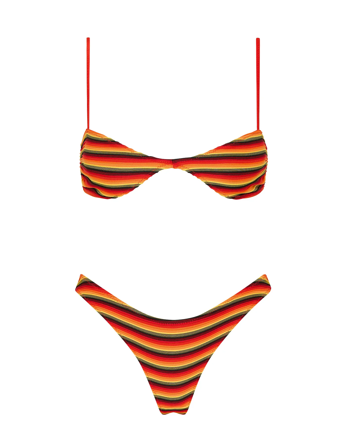 ESTE - HORIZON STRIPE Scoop Crop Bikini Set