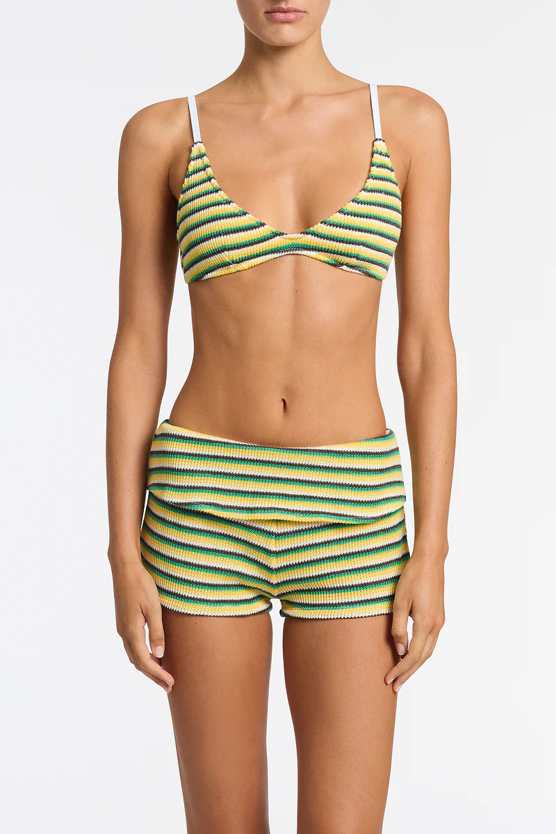 ELLI - LEMONADE Crochet Stripe Short