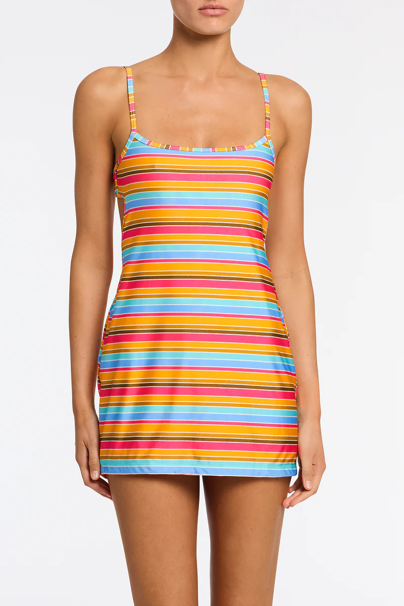 MINNI - MELON STRIPE Mini Dress