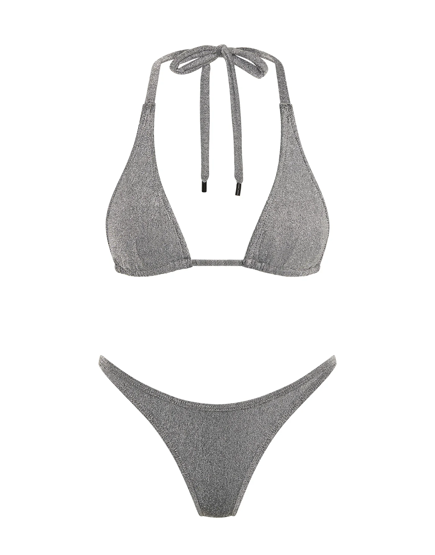 DARA - SILVER SPARKLE Triangle Bikini Set
