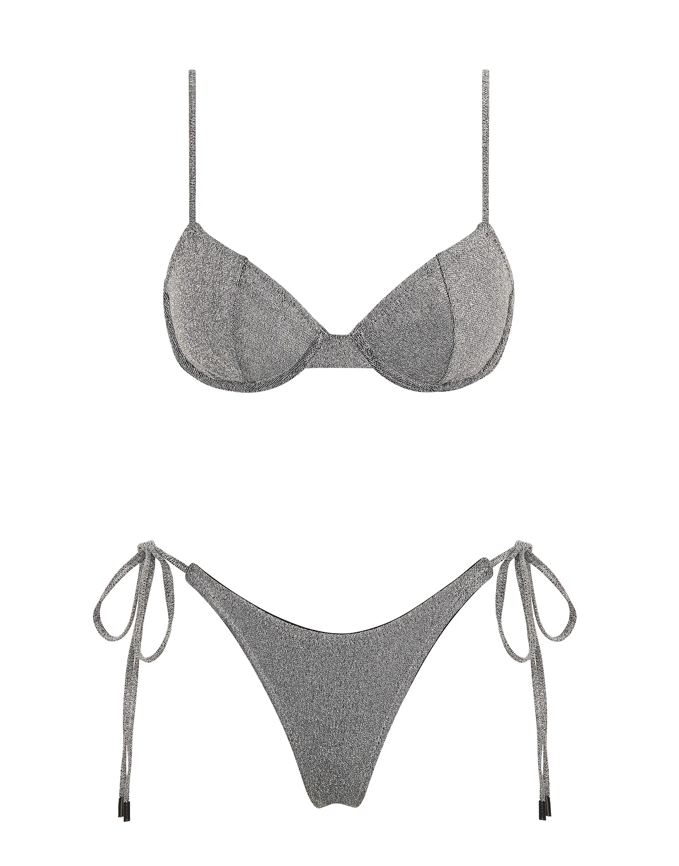 JARA - SILVER SPARKLE Balconette Bikini