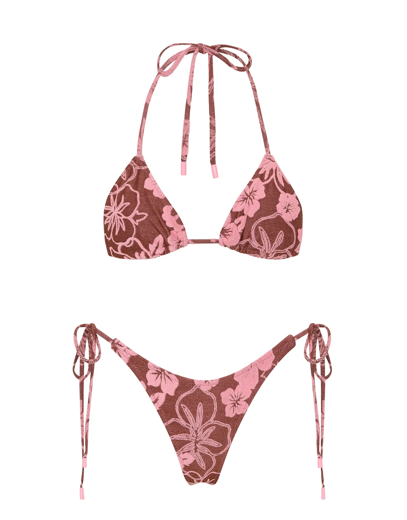 VINCA - TIRAMISU Floral Triangle Bikini Set
